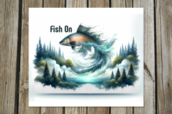 Fish on | 4 fishing skinny tumbler Sublimation designs PL Product Image 2