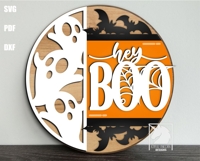 Halloween Door Hangers SVG Bundle | Halloween Round Signs Product Image 7