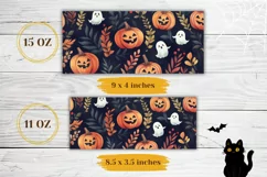 Halloween Mug Wrap PNG, Halloween Print, Cute Pumpkins Mug Product Image 2