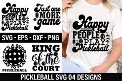 Pickleball SVG Design - Happy People Play Pickleball Product Image 1