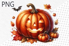 Halloween Pumpkins Sublimation - Clipart PNG Design Product Image 1