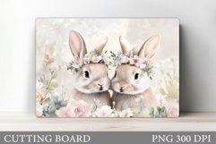 Cute Bunny Cutting Board. Bunny Kitchen Cutting Board Design Product Image 1