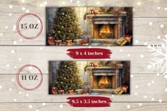 Watercolor Christmas Tree Mug Design, Christmas Coffee Cup Product Image 2