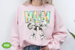 Floral Mum Coquette Bow PNG | Mother's Day PNG Product Image 3