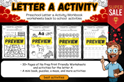 Preschool Letter a Activity For Kids activities worksheet Product Image 2