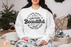 By being yourself you put something Beautiful SVG Cut File Product Image 2