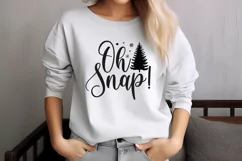 OH snap SVG, Christmas SVG, Vintage Sign SVG Product Image 2