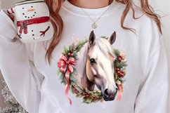 Watercolor Christmas Deer Head Clipart Sublimation Product Image 2