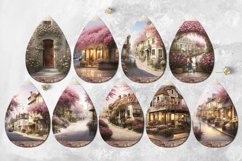 Romantic town | Teardrop Earring flower Sublimation Bundle Product Image 2