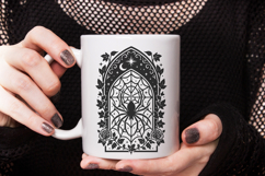 Gothic Spider Stained Glass Halloween SVG Cut File Product Image 3