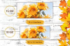 Sunflowers Mug Sublimation Design, Sunflower Mug PNG Product Image 2