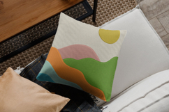 Colorful Sunset Landscape Embroidery Design Product Image 2