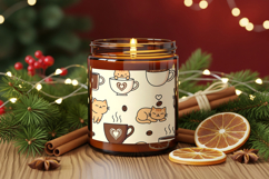 Winter soy candle mockup Product Image 3