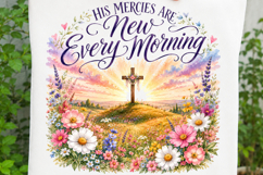 His Mercies Are New Every Morning Christian Sublimation SVG Product Image 3