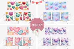 Knitted Love Hearts Mug Designs, Love Mug Sublimation Product Image 2