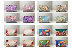 Flowers Cosmetic Bag Bundle, Spring Cosmetic Bag Designs Product Image 2