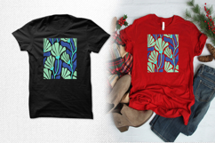 Tropical Blue Leaf Embroidery Design Product Image 2