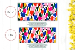 Abstract Tulips Mug Design, Abstract Mug, Floral Mug Product Image 2