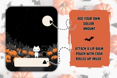 Cartoon Halloween Cats Money Card, Printable Halloween Card Product Image 2