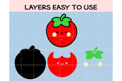 Cute Baby Strawberry SVG Bundle | Kawaii Fruit Clipart | Str Product Image 2