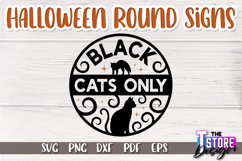 Halloween Round Signs SVG Design|Halloween Signs Quotes SVG Product Image 1