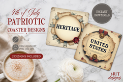 Patriotic Heritage Coaster Designs Retro 4th of July coaster Product Image 1
