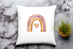 Rainbow Heart Boho Cute Clipart Sublimation PNG Product Image 2