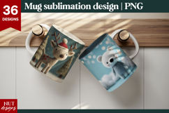 Cute Christmas Mugs Bundle Crochet Christmas 15oz Mug PNG Product Image 2