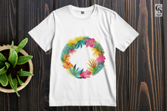 Tropical Flowers Wreaths Border Clipart Sublimation PNG Product Image 2