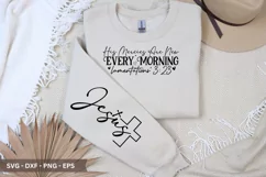 His Mercies Are New Every Morning SVG -Sleeve T-Shirt Design Product Image 2