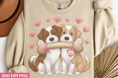 Valentine Dog Sublimation PNG Product Image 2