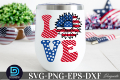Love SVG, 4th July Sunflower SVG Product Image 3