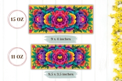 Floral Mug Design, Colorful Flowers Mug PNG, Floral Print Product Image 2