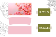 Sakura Tumbler Wrap, Pink Flowers 40 Oz Tumbler Sublimation Product Image 2