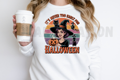 Retro Cat mama Halloween Woman Sublimation PNG Design Product Image 2