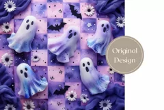 Art Halloween Tumbler 3D Wrap, Funny Ghost Tumbler Template Product Image 2