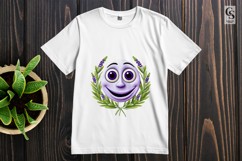 Lavender Face Emoji Clipart Sublimation PNG Product Image 2