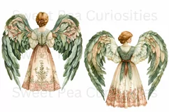 Christmas, Angels, Ephemera, PNG, watercolor, Clipart Product Image 2
