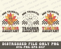 Thanksgiving Teacher Assistant SVG | One Thankful Assistant Product Image 4