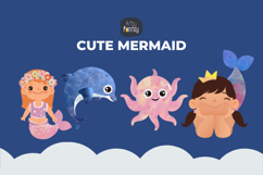 Watercolor Mermaid Clipart Product Image 2
