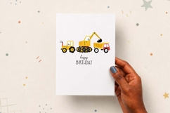 Car Construction | Happy Birthday Card | EPS SVG PNG JPG AI Product Image 2