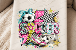 Soccer PNG Colorful Girls Soccer Ball, Cleats &amp; Goal Product Image 2