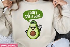 I Don’t Give a Guac PNG, Avocado in Tra Product Image 1