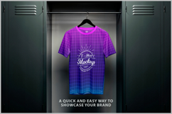 Hanging T-Shirt in Locker Mockup Product Image 2