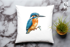Watercolor Kingfisher Clipart Sublimation PNG Product Image 3