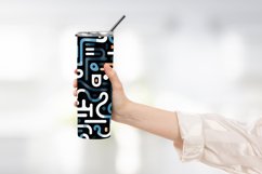 Abstract Shapes Outline Pattern Tumbler Wrap Product Image 3