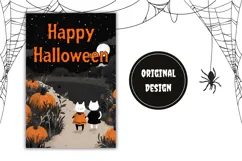Cartoon Cats Garden Flag Design, Halloween Garden Flag Product Image 2