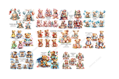 Teddy Bear Mega Bundle, Animals Clipart, Woodland Animal Png Product Image 2