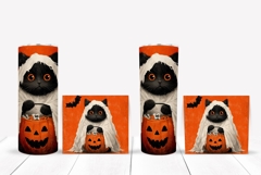 Kids Halloween Tumbler Print, Halloween Black Cat Tumbler Product Image 2