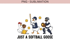 Just a Girl Who Loves Softball PNG | Funny Goose Softball Product Image 2